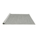 Serging Thickness of Machine Washable Contemporary Grey Gray Rug, wshcon2138