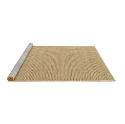 Sideview of Machine Washable Abstract Brown Contemporary Rug, wshcon2138brn