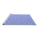 Sideview of Machine Washable Abstract Blue Contemporary Rug, wshcon2138blu