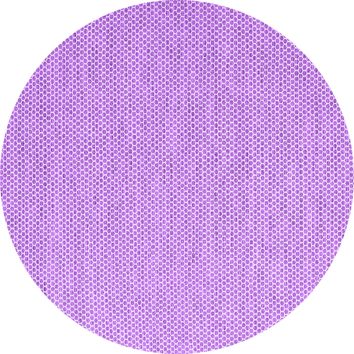 Round Abstract Purple Contemporary Rug, con2138pur