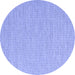 Round Abstract Blue Contemporary Rug, con2138blu