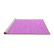 Sideview of Machine Washable Abstract Pink Contemporary Rug, wshcon2138pnk