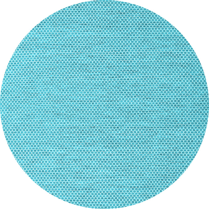 Round Abstract Light Blue Contemporary Rug, con2138lblu