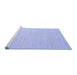 Sideview of Machine Washable Abstract Blue Contemporary Rug, wshcon2139blu