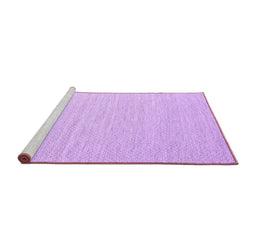 Sideview of Machine Washable Abstract Purple Contemporary Area Rugs, wshcon2139pur