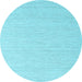 Round Machine Washable Abstract Light Blue Contemporary Rug, wshcon2139lblu