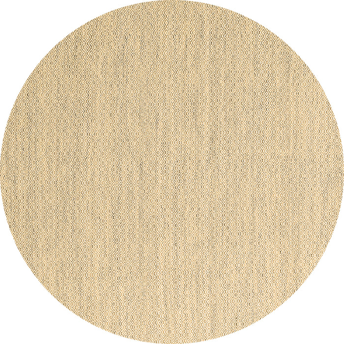 Round Abstract Brown Contemporary Rug, con2139brn
