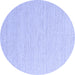 Round Abstract Blue Contemporary Rug, con2139blu