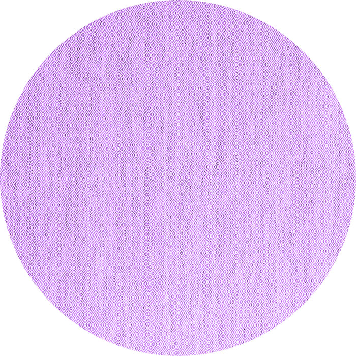 Round Abstract Purple Contemporary Rug, con2139pur