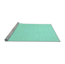 Sideview of Machine Washable Abstract Light Blue Contemporary Rug, wshcon213lblu