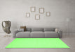 Machine Washable Abstract Green Contemporary Area Rugs in a Living Room,, wshcon213grn