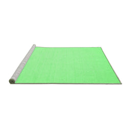 Sideview of Machine Washable Abstract Emerald Green Contemporary Area Rugs, wshcon213emgrn