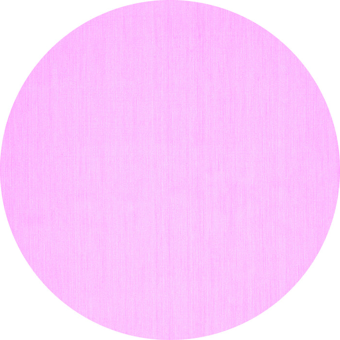 Round Abstract Purple Contemporary Rug, con213pur