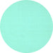 Round Abstract Light Blue Contemporary Rug, con213lblu