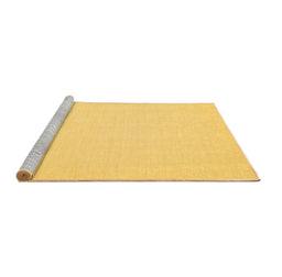 Sideview of Machine Washable Abstract Brown Contemporary Rug, wshcon213brn