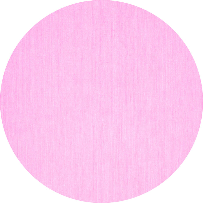 Round Machine Washable Abstract Pink Contemporary Rug, wshcon213pnk