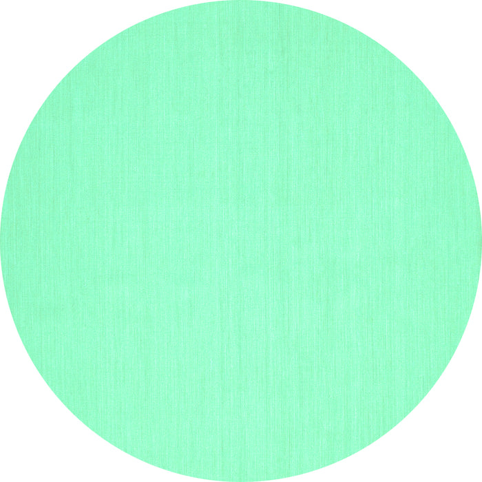 Round Machine Washable Abstract Turquoise Contemporary Area Rugs, wshcon213turq