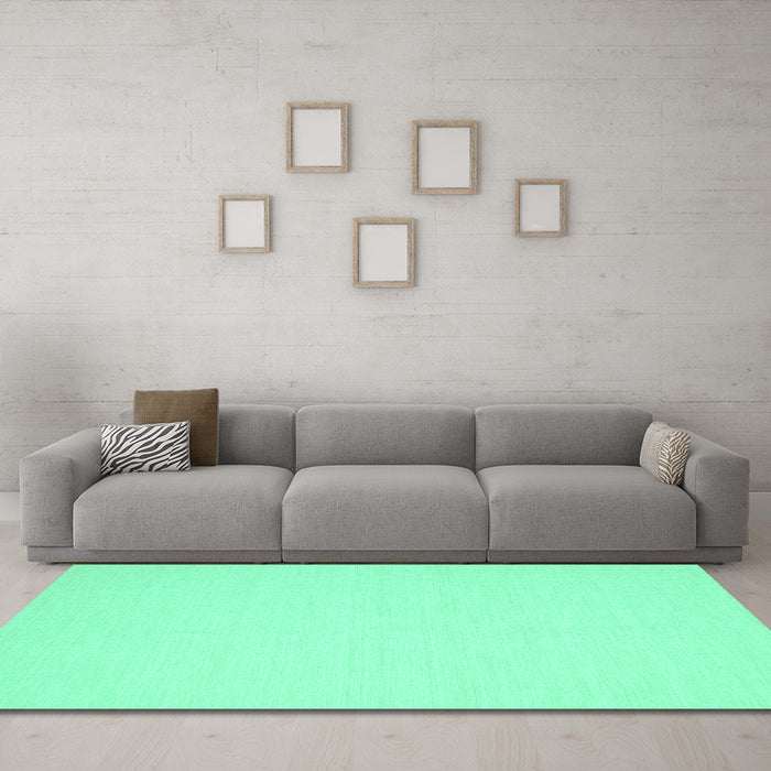 Machine Washable Abstract Turquoise Contemporary Area Rugs in a Living Room,, wshcon213turq