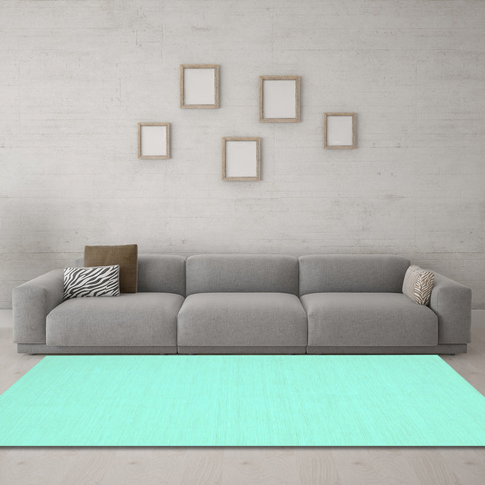 Machine Washable Abstract Light Blue Contemporary Rug in a Living Room, wshcon213lblu