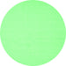 Round Abstract Emerald Green Contemporary Rug, con213emgrn