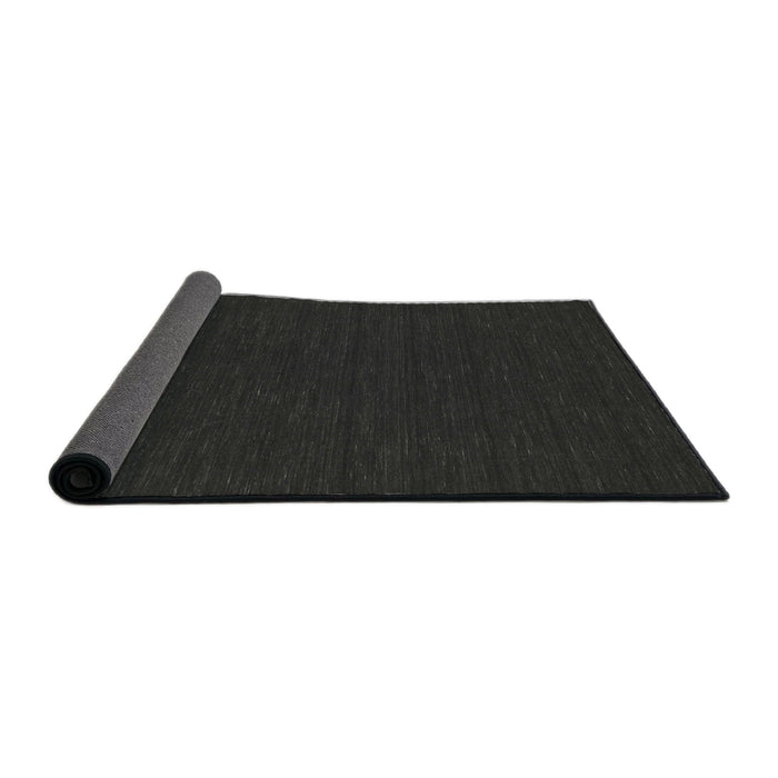 Thickness of Contemporary Charcoal Black Modern Rug, con214