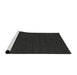 Serging Thickness of Machine Washable Contemporary Charcoal Black Rug, wshcon214