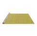 Sideview of Machine Washable Abstract Yellow Contemporary Rug, wshcon2140yw