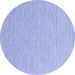 Round Abstract Blue Contemporary Rug, con2140blu