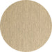 Round Abstract Brown Contemporary Rug, con2140brn