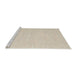 Serging Thickness of Machine Washable Contemporary Champagne Beige Rug, wshcon2141