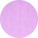 Round Solid Purple Modern Rug, con2141pur