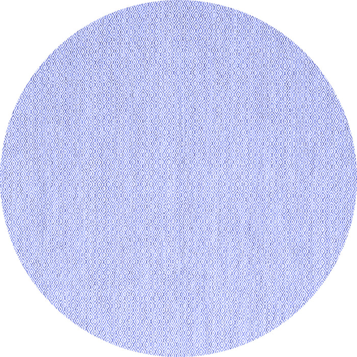 Round Solid Blue Modern Rug, con2141blu