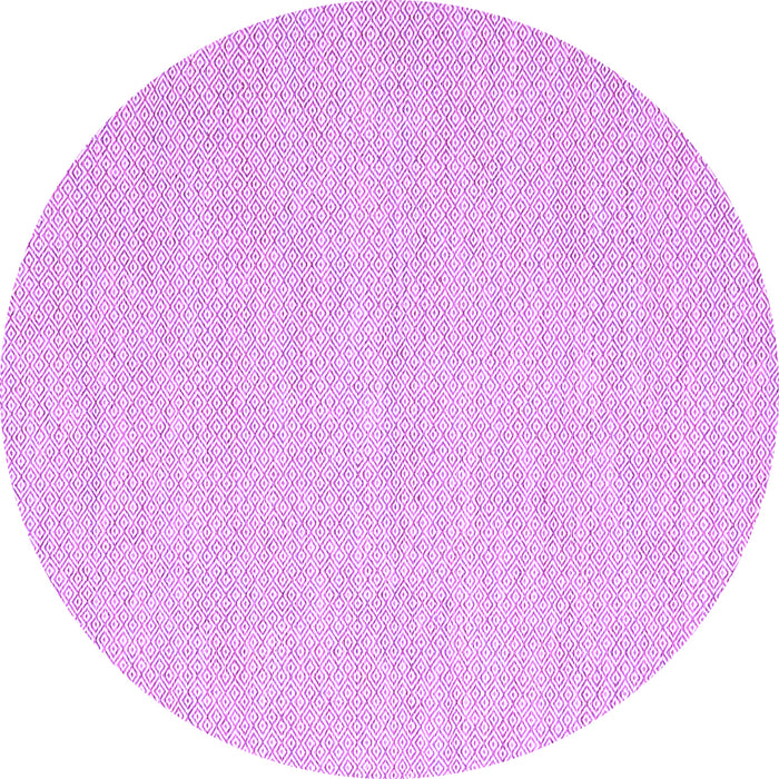 Round Machine Washable Solid Purple Modern Area Rugs, wshcon2141pur