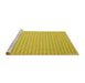 Sideview of Machine Washable Abstract Yellow Contemporary Rug, wshcon2142yw