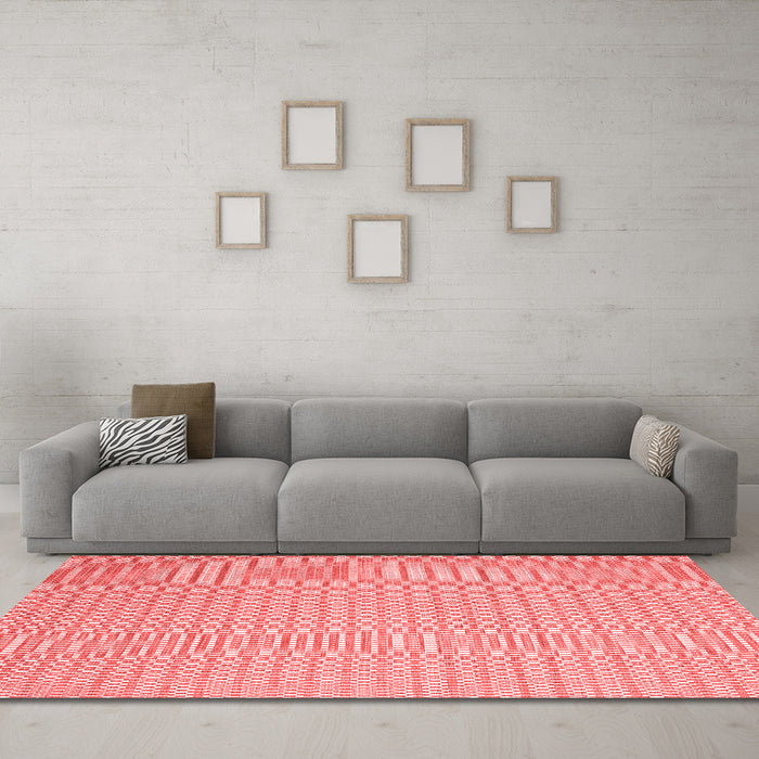 Contemporary Red Washable Rugs