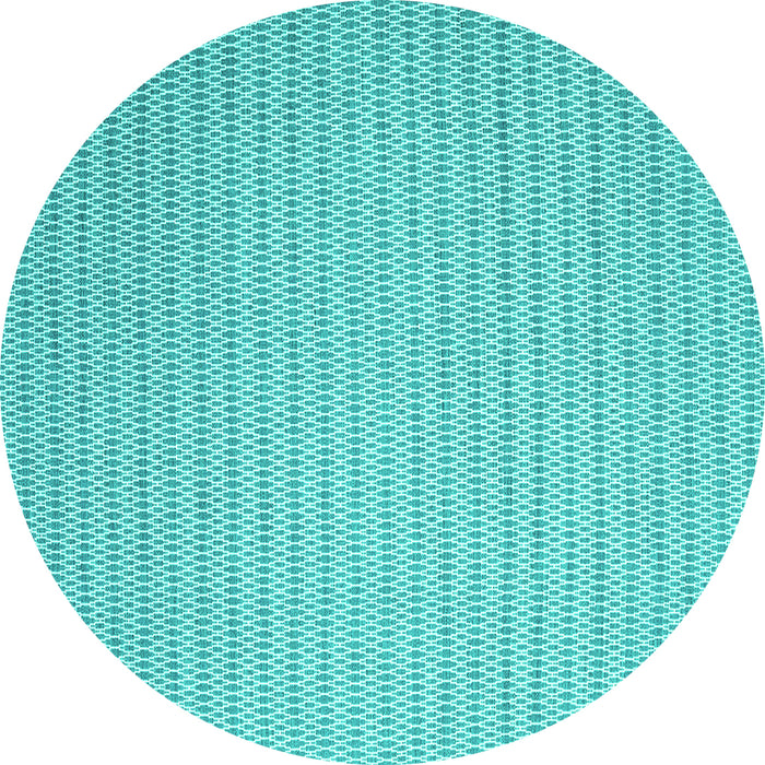 Round Abstract Turquoise Contemporary Rug, con2142turq