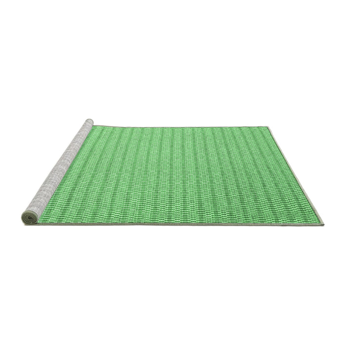 Sideview of Machine Washable Abstract Emerald Green Contemporary Area Rugs, wshcon2142emgrn