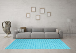 Machine Washable Abstract Light Blue Contemporary Rug in a Living Room, wshcon2142lblu