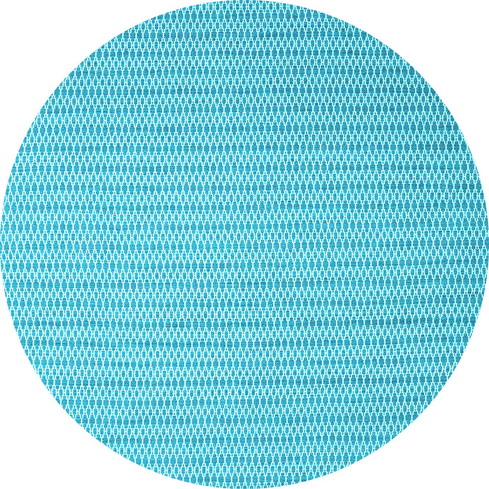 Round Abstract Light Blue Contemporary Rug, con2142lblu