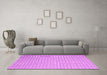 Machine Washable Abstract Pink Contemporary Rug in a Living Room, wshcon2142pnk