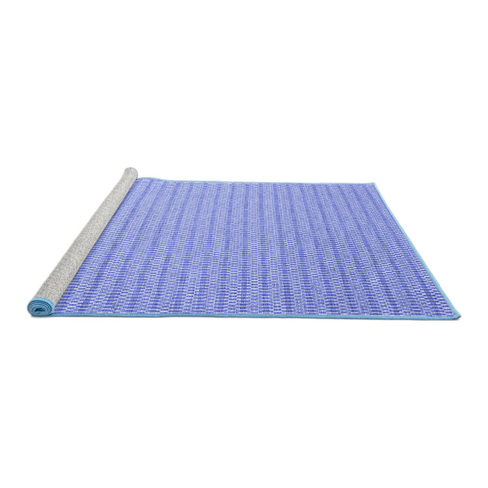 Sideview of Machine Washable Abstract Blue Contemporary Rug, wshcon2142blu