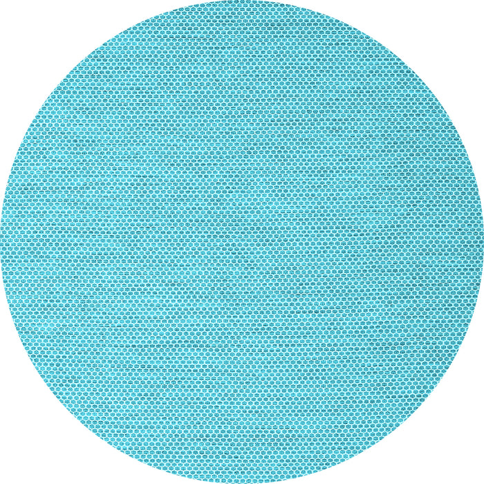 Round Abstract Light Blue Contemporary Rug, con2143lblu