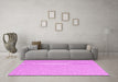 Machine Washable Abstract Pink Contemporary Rug in a Living Room, wshcon2143pnk