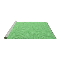 Sideview of Machine Washable Abstract Emerald Green Contemporary Area Rugs, wshcon2143emgrn