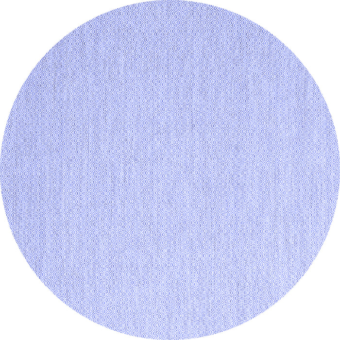 Round Solid Blue Modern Rug, con2144blu