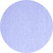 Round Solid Blue Modern Rug, con2144blu