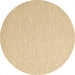 Round Machine Washable Abstract Brown Contemporary Rug, wshcon2145brn