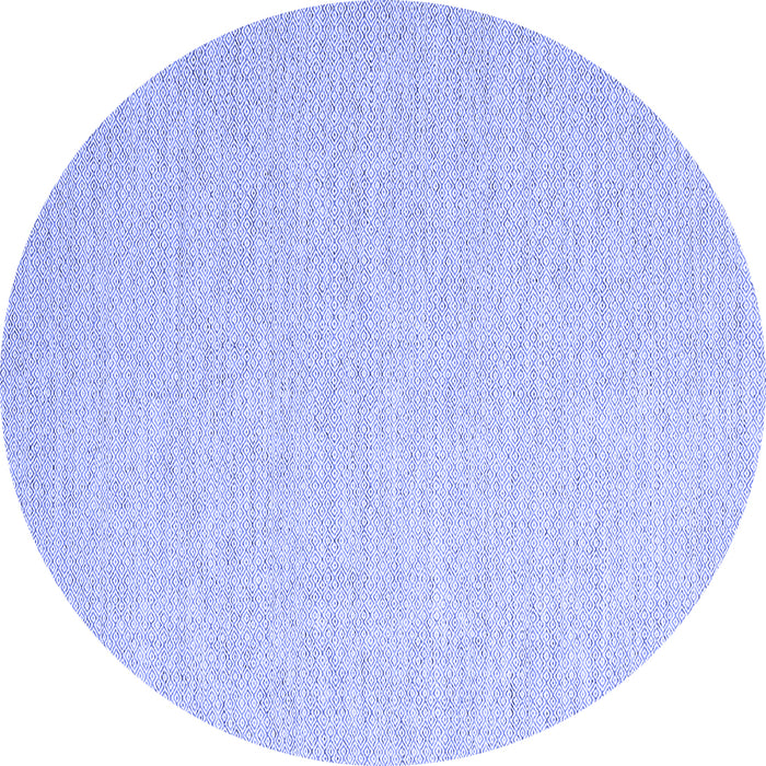 Round Abstract Blue Contemporary Rug, con2145blu