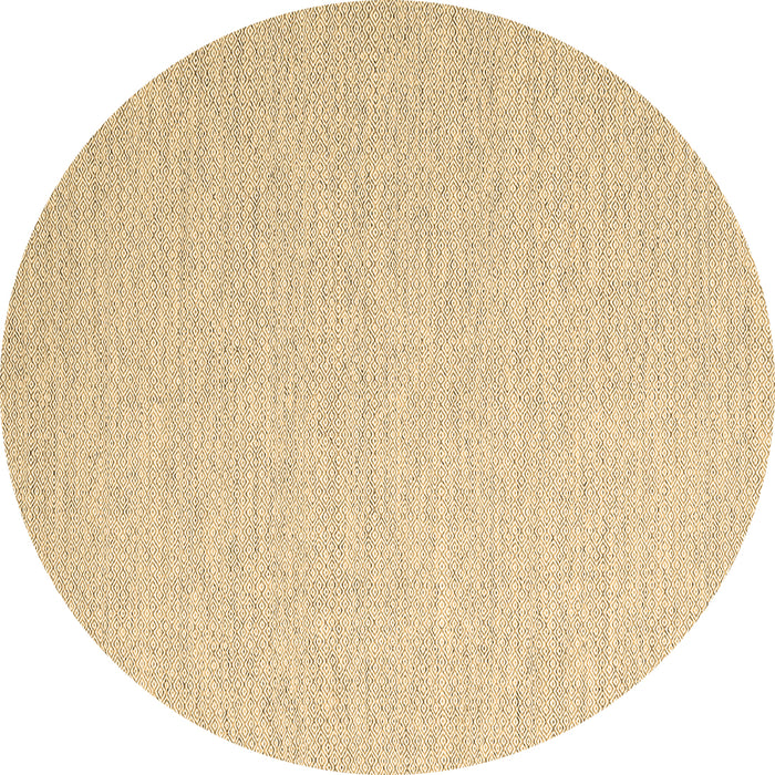 Round Abstract Brown Contemporary Rug, con2145brn