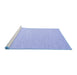 Sideview of Machine Washable Abstract Blue Contemporary Rug, wshcon2145blu